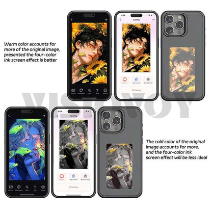 New Trendy Phone Cases That Supports DIY Photo Transfer Via NFC Phone Cases for IPhone 15 14 13 Pro Max Battery Free Phone Funda