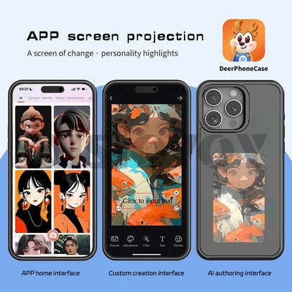 New Trendy Phone Cases That Supports DIY Photo Transfer Via NFC Phone Cases for IPhone 15 14 13 Pro Max Battery Free Phone Funda