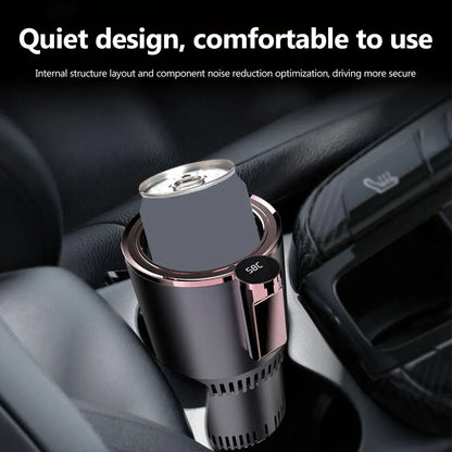 1pc 12V Car Heating Cooling Cup 2 in1 Smart Car Cup Holder Fast Refrigeration Heating Insulation Electric Cup Mini Refrigerator